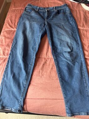 Talbots Women's Straight-Leg Jeans in Medium Blue Denim